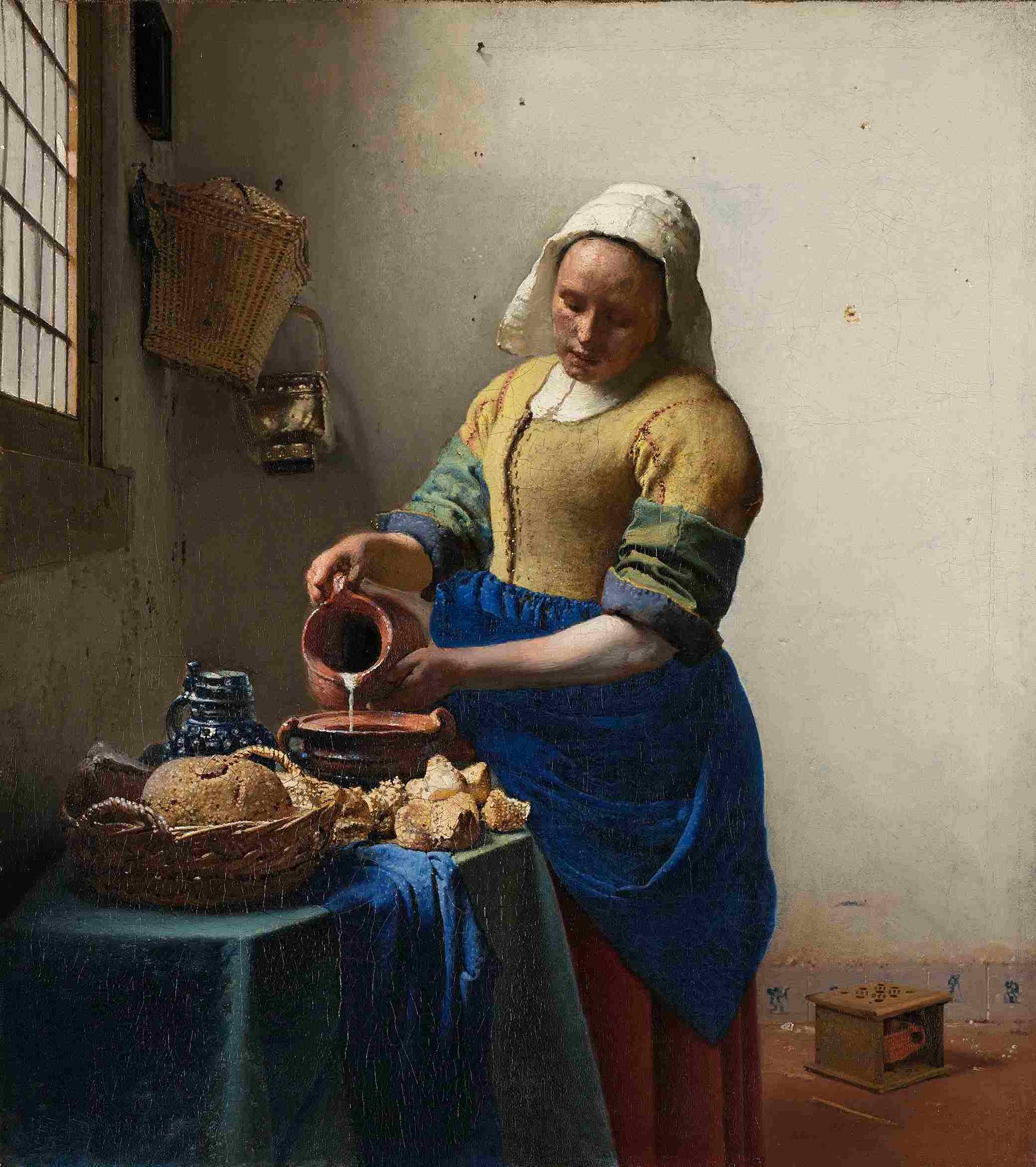 SK-A-2344- Het melkmeisje, Johannes Vermeer, ca. 1660